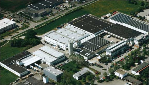 KLAFS - Letecký pohled na Schwaebisch Hall - výrobní závody KLAFS